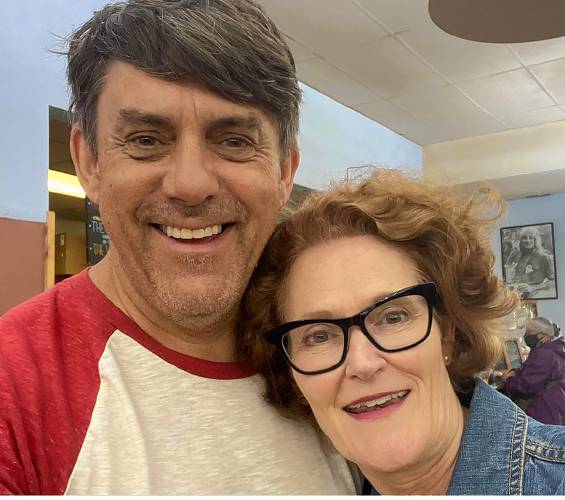 Art galley director, Tim Donovan, left, and Tricia Rose Burt. 