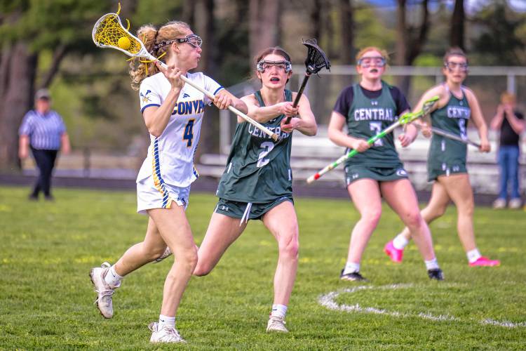 ConVal's Zadie Marshall fires a shot.