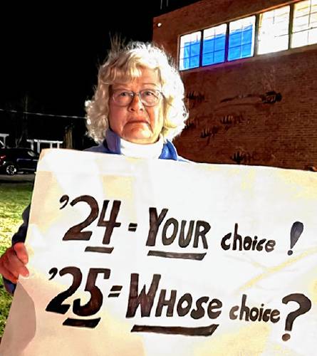 Kathy Schongan of Peterborough said she was outside the polls there for more than 10 hours Tuesday. 